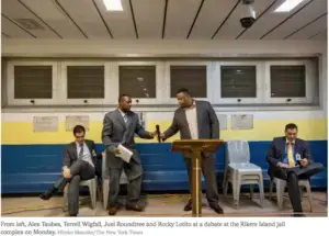 New York Times Features the Rikers Prison Debate Initiative
