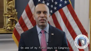 Leader Hakeem Jeffries Addresses NYCUDL Debaters