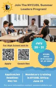 Apply to be an NYCUDL Summer Leader